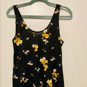 Little Black Dress with Floral Prints